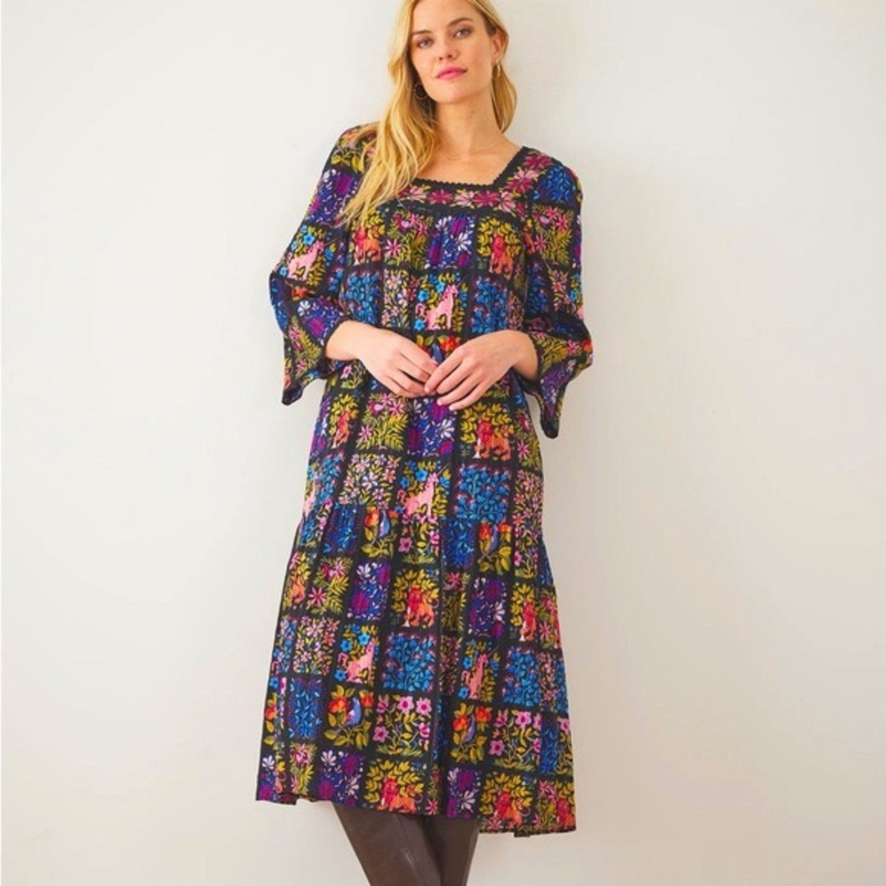 Printfresh Stained Glass Storybook Float on Dress NWT